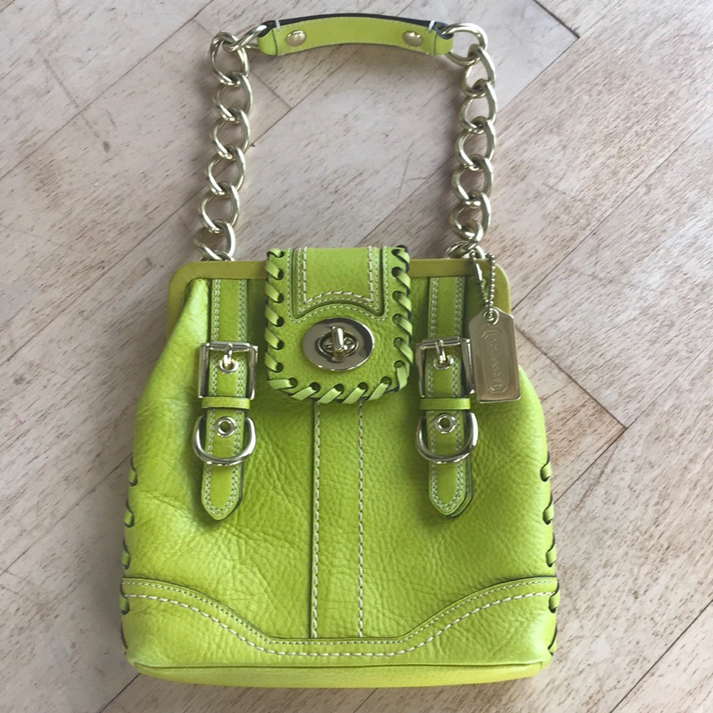 Coach bag chartreuse